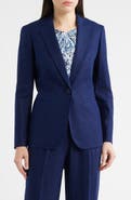 Anne Klein One-Button Linen Blend Blazer