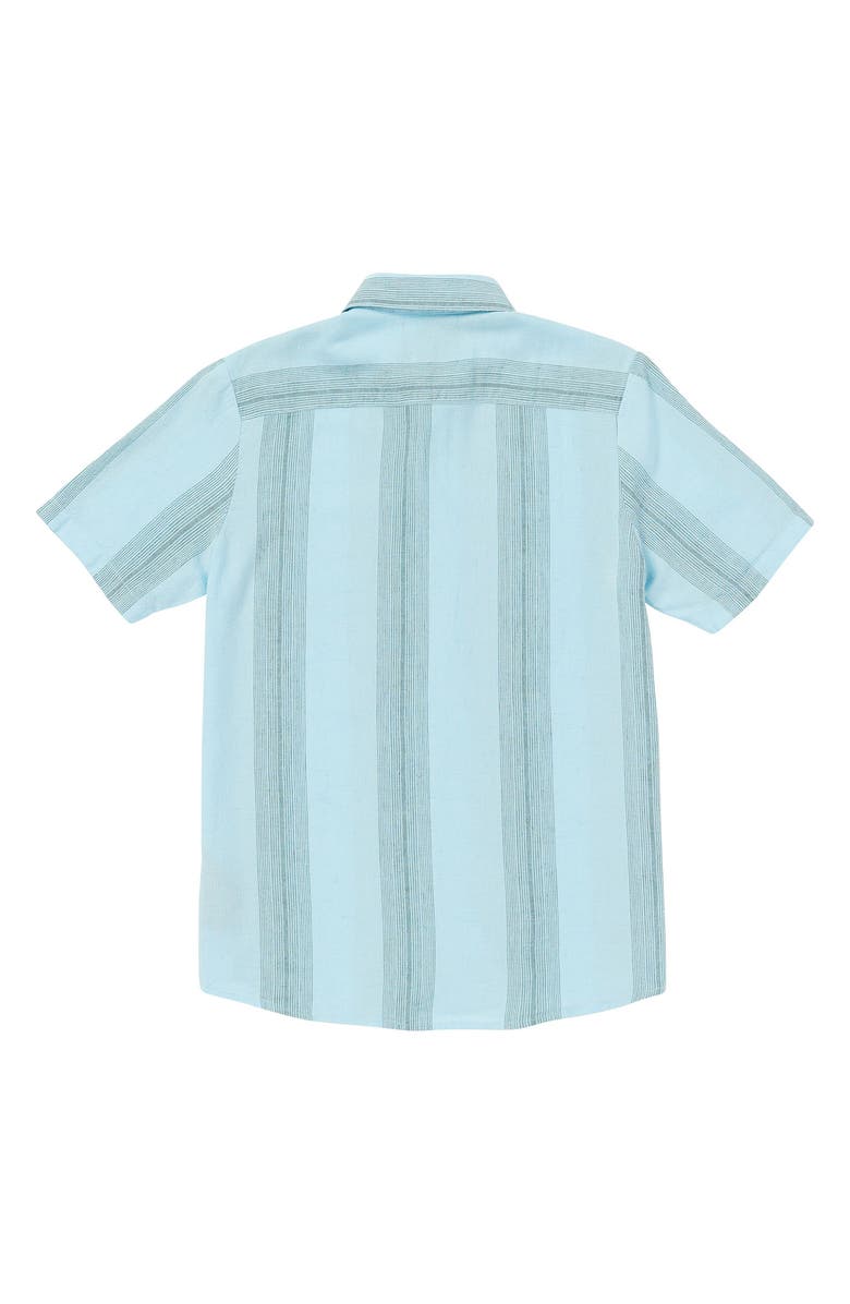 Volcom Kids' Flaxstone Stripe Short Sleeve Button-Up Shirt, Alternate, color,