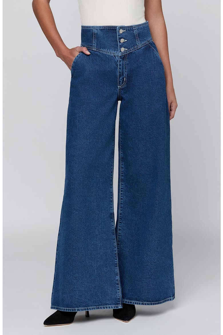 Sonja Ultra High Waist Wide Leg Jeans, Main, color, ATLANTIS