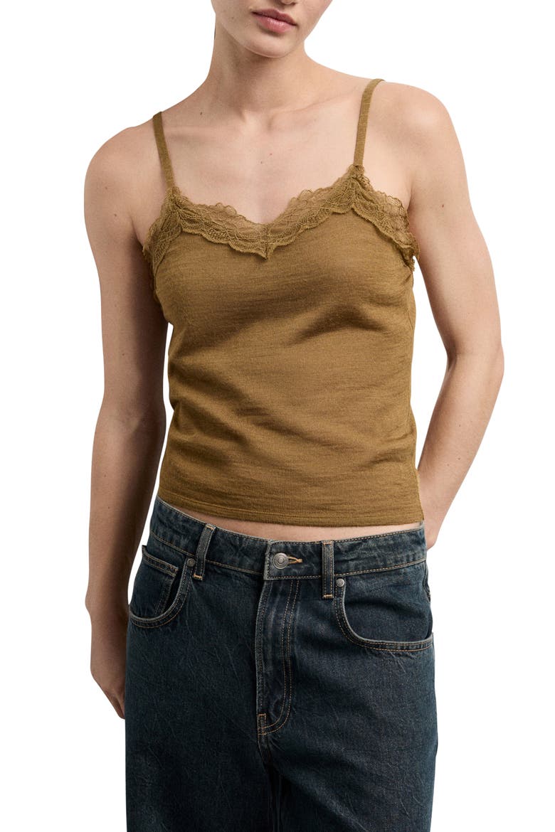 Mustasa Knit Camisole, Main, color, OCHRE