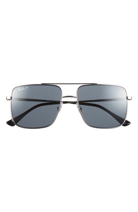 56mm Polarized Square Sunglasses
