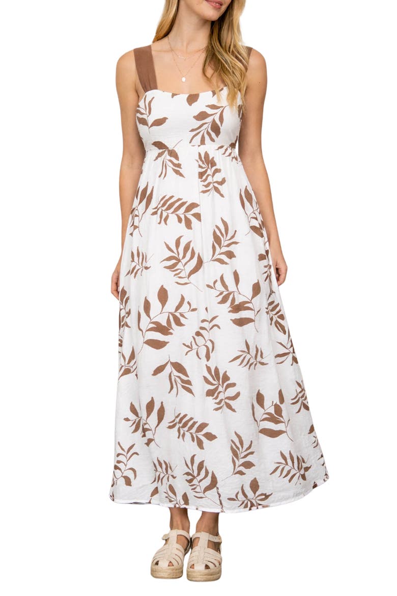 Midi Dress, Main, color, BROWN