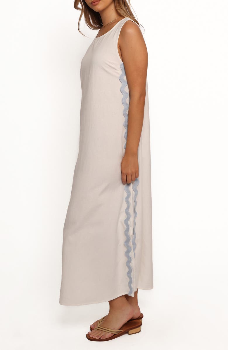 Petal & Pup Lennie Midi Dress, Alternate, color, Cream Blue