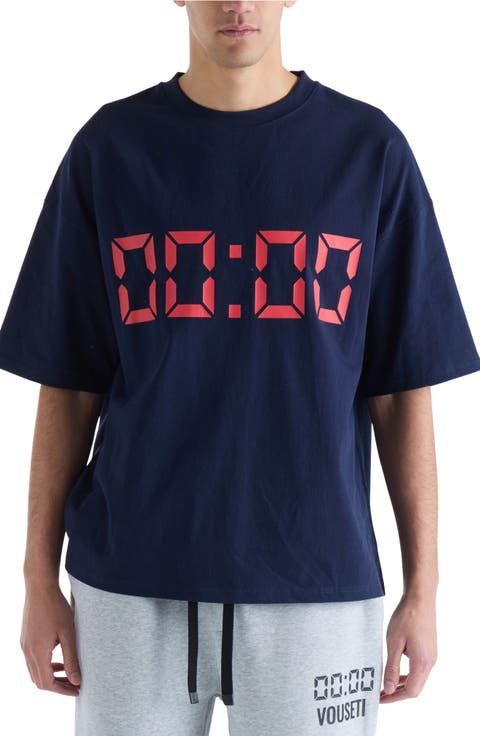 Us Against Time Cotton Graphic T-Shirt