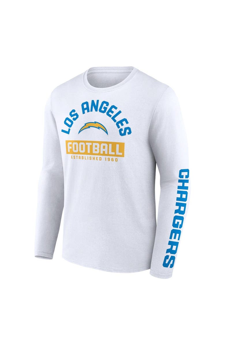 FANATICS Men's Fanatics Branded Powder Blue/White Los Angeles Chargers Long and Short Sleeve Two-Pack T-Shirt, Alternate, color, 