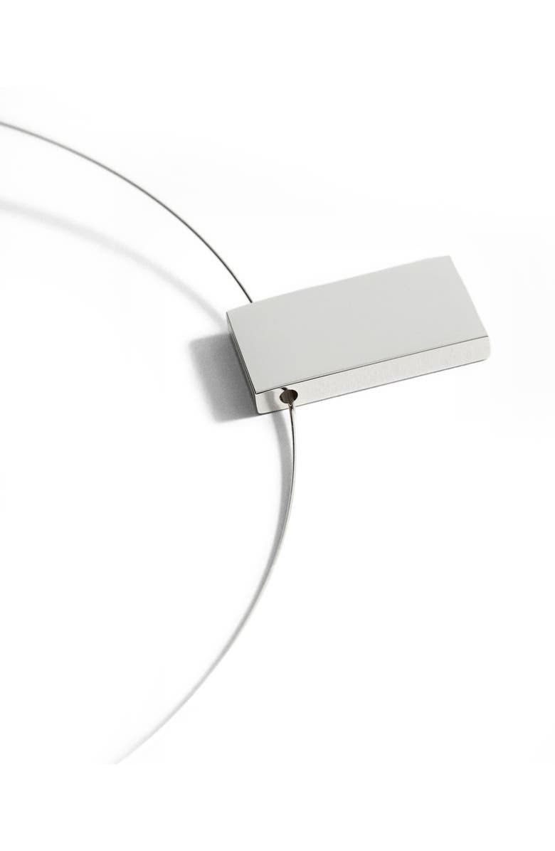 MANGO Rigid Rectangular Pendant Necklace, Alternate, color, Silver