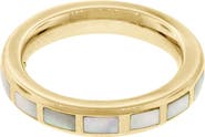 Jan Leslie Dash Ring Set In Sterling With 18Kt Gold Overlay