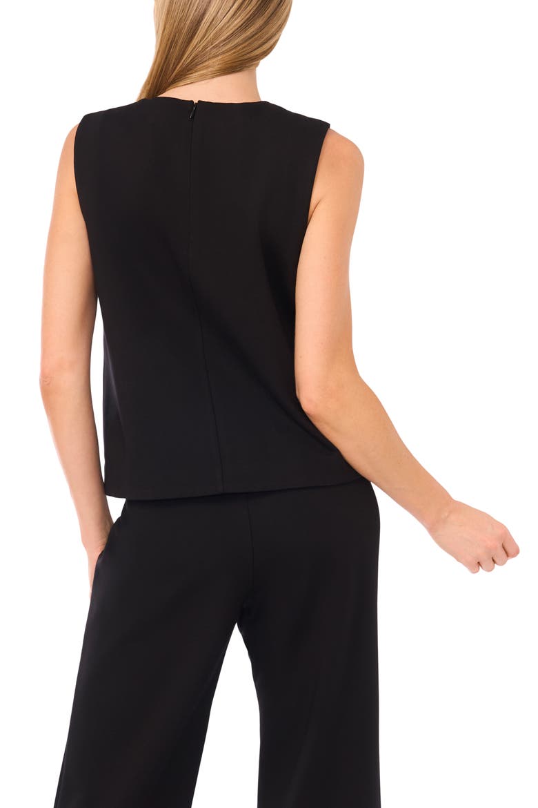 Rhinestone Accent Sleeveless Top, Alternate, color, RICH BLACK