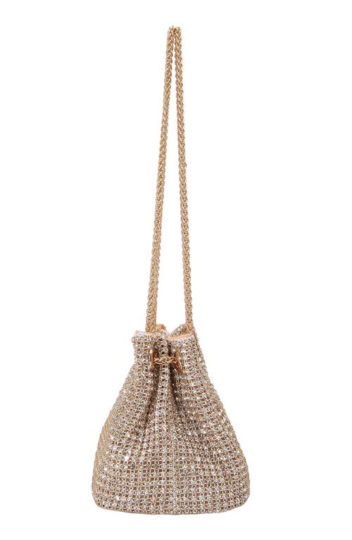 Berness Rhinestone Bucket Bag In Gold