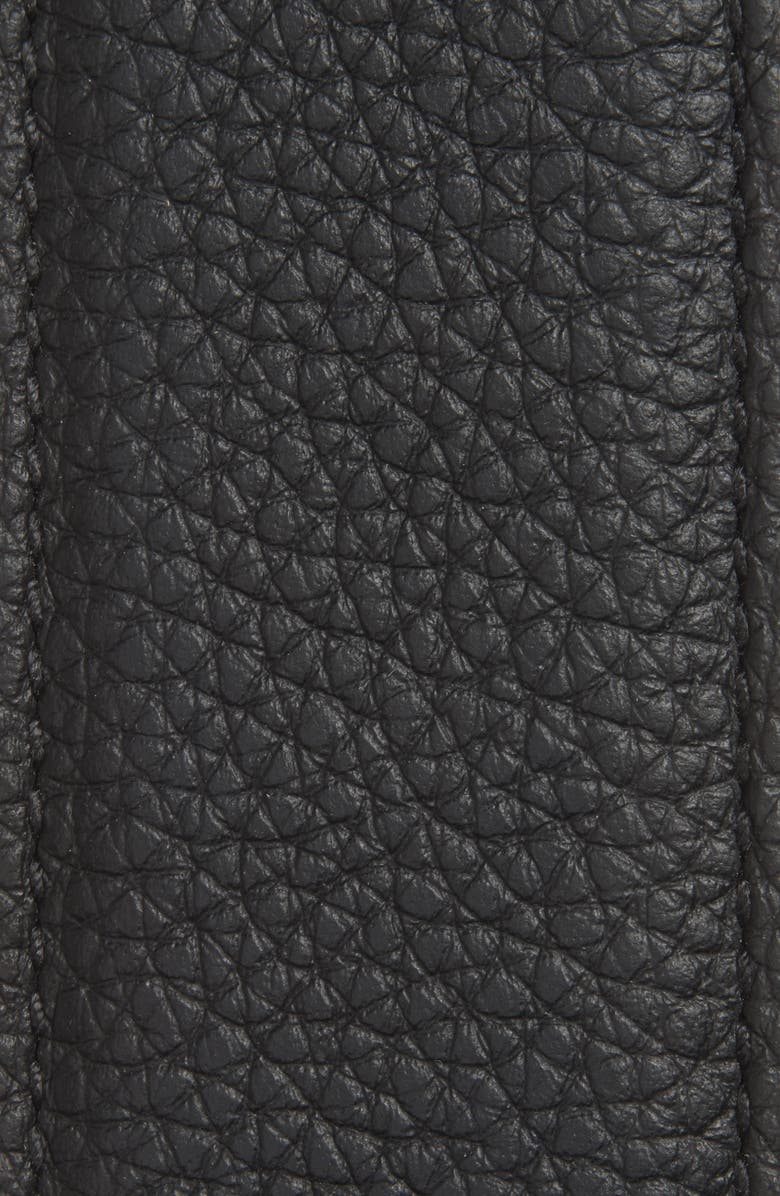 Thom Browne Metal Loop Belt in Soft Pebbled Leather, Alternate, color, Black