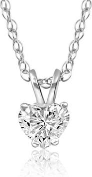 Bliss Diamond 1/2 Ct Heart shape Diamond Solitaire Necklace 14k Pendant Lab Grown