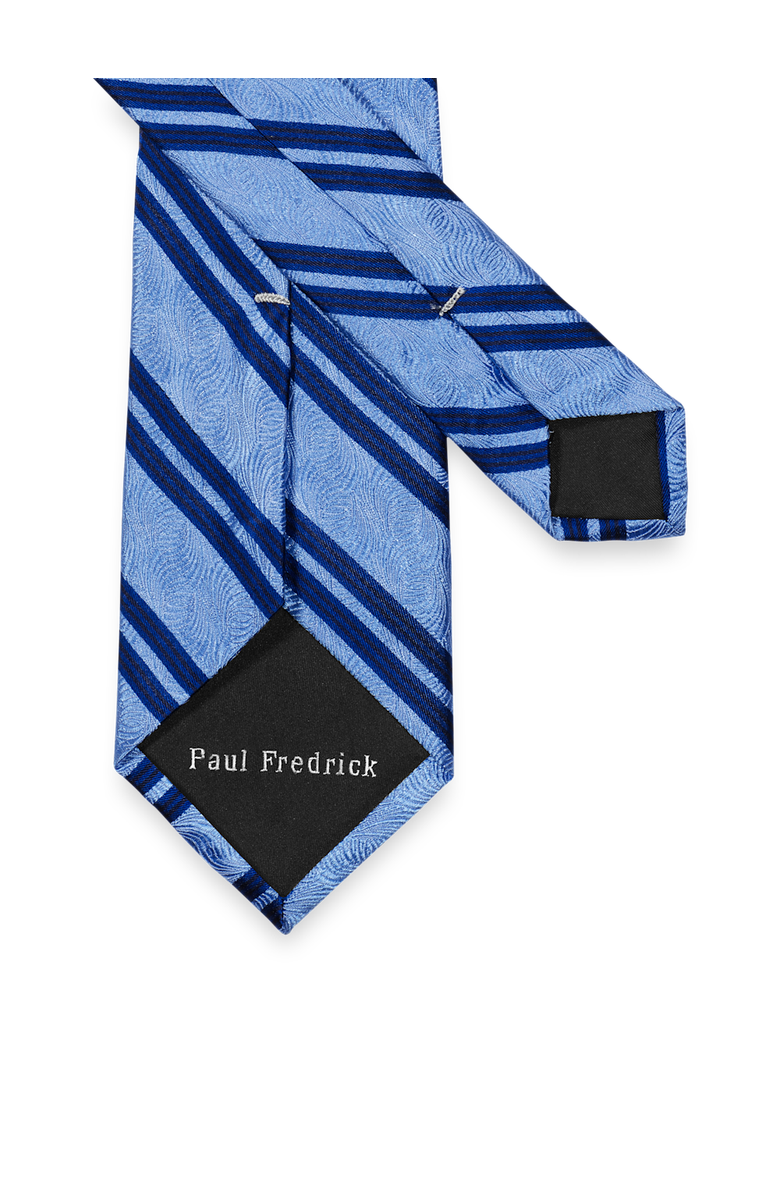 Paul Fredrick Patterned Woven Silk Tie, Alternate, color, Sky Blue/Navy