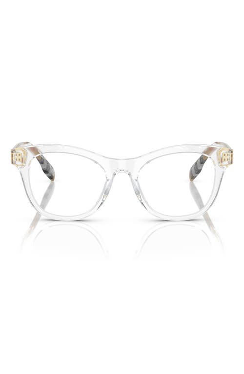 burberry 46mm Cat Eye Optical Glasses in Transparent /Demo Lens 