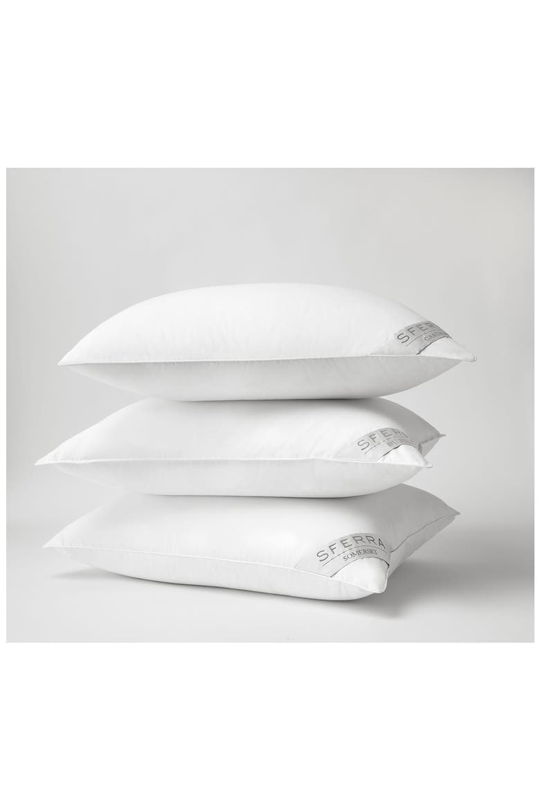 Somerset Polish White Goose Down Medium Pillow, Alternate, color, WHITE