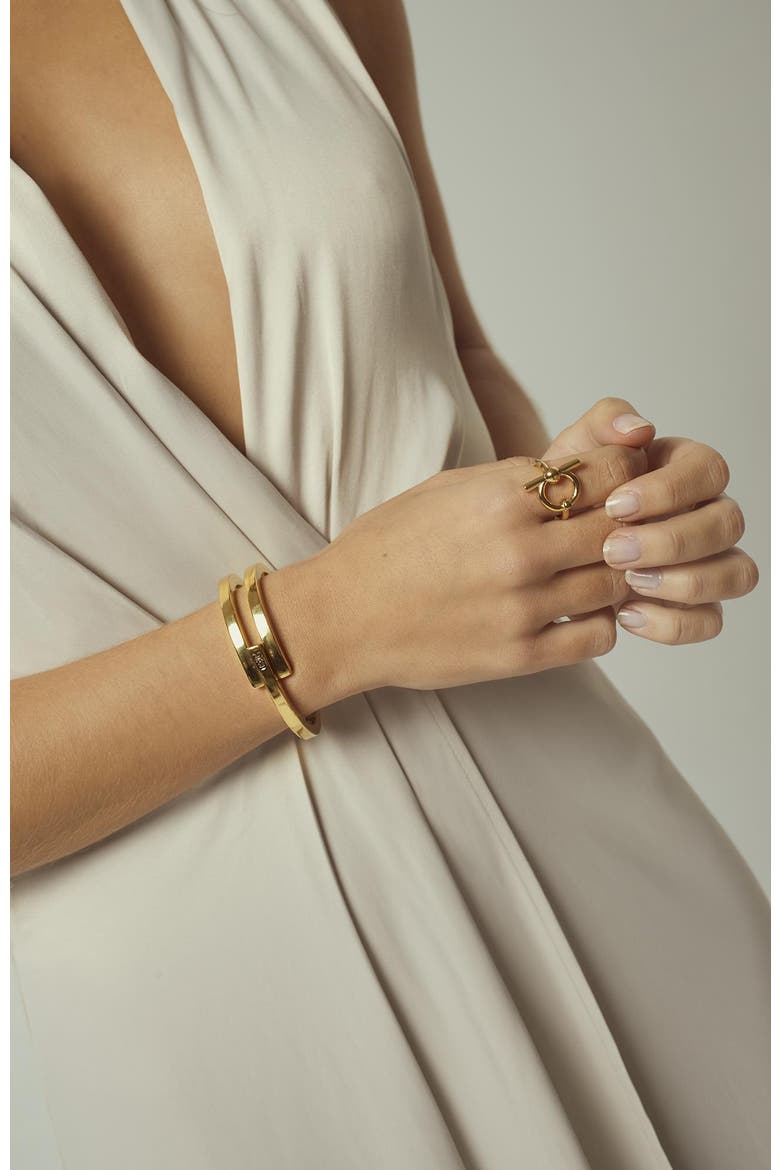 Mini Omega Ring, Alternate, color, Gold