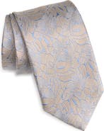 David Donahue Floral Silk Tie