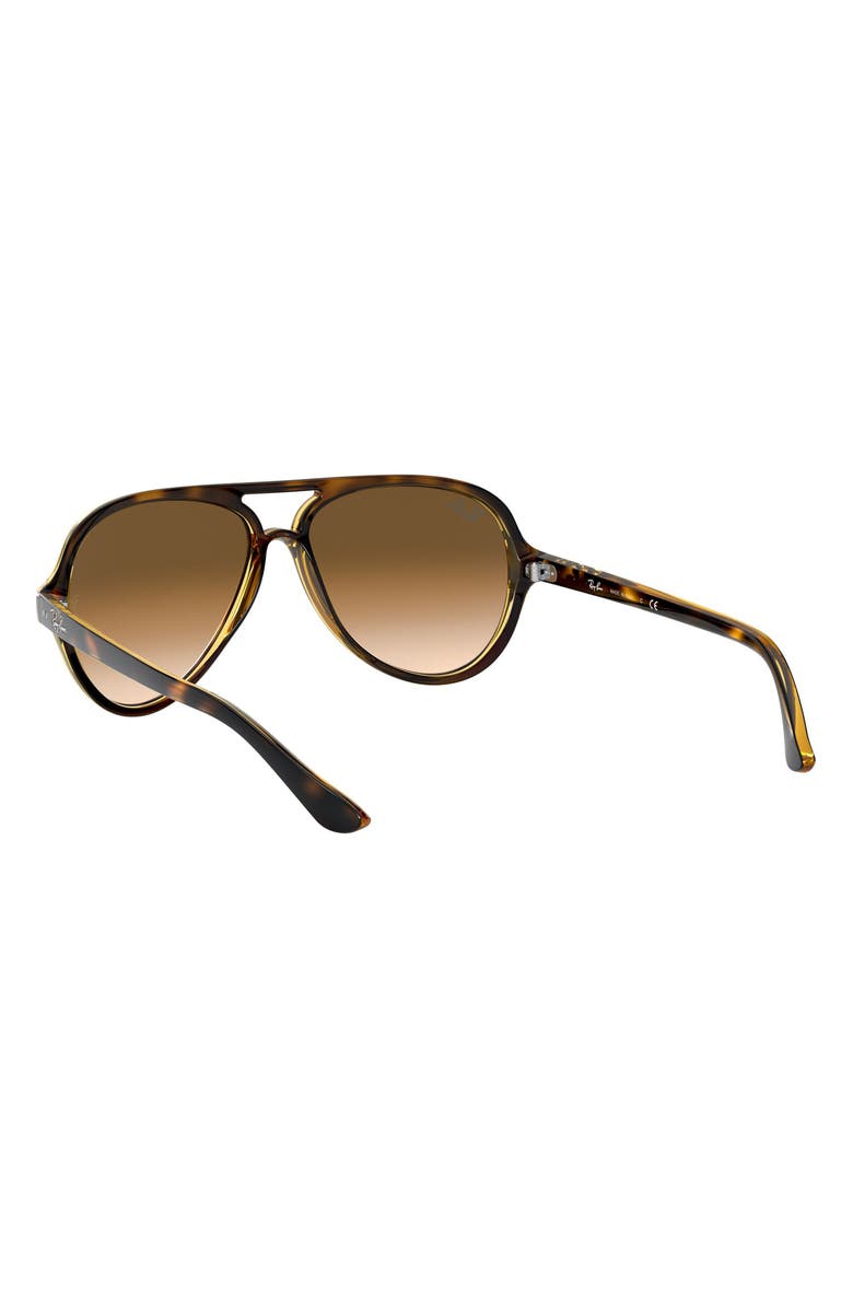 Ray-Ban Cats 5000 59mm Gradient Aviator Sunglasses, Alternate, color, Light Havana