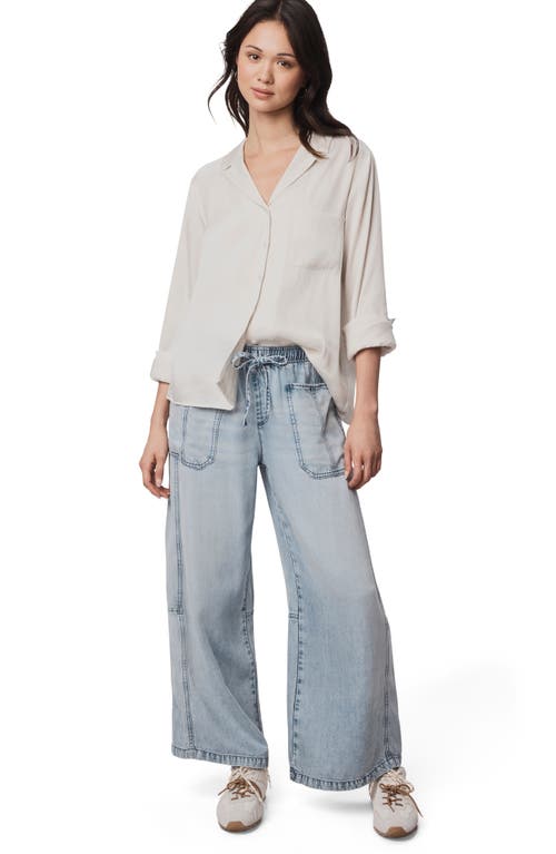 Splendid Serena Satin Shirt In Neutral