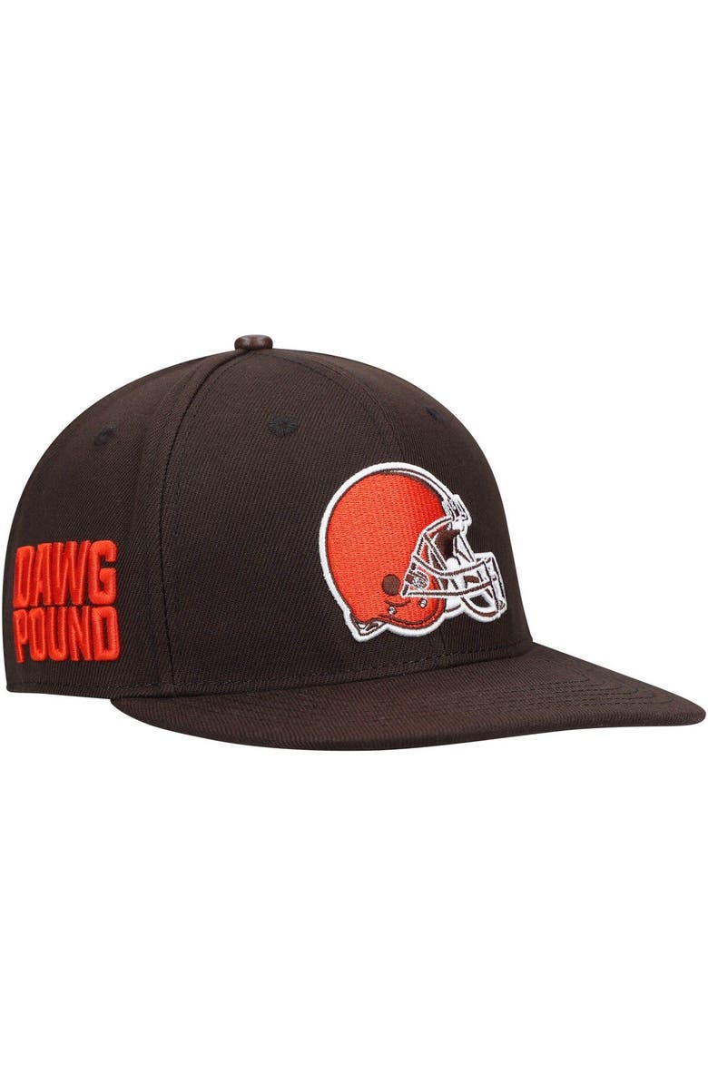 PRO STANDARD Men's Pro Standard Brown Cleveland Browns Logo II Snapback Hat, Main, color, 