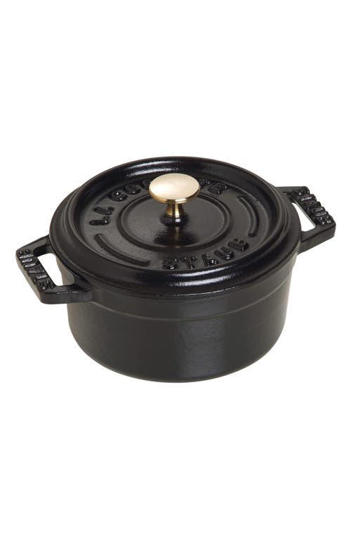 Staub Enameled Cast Iron 0.25-quart Mini Cocotte In Black