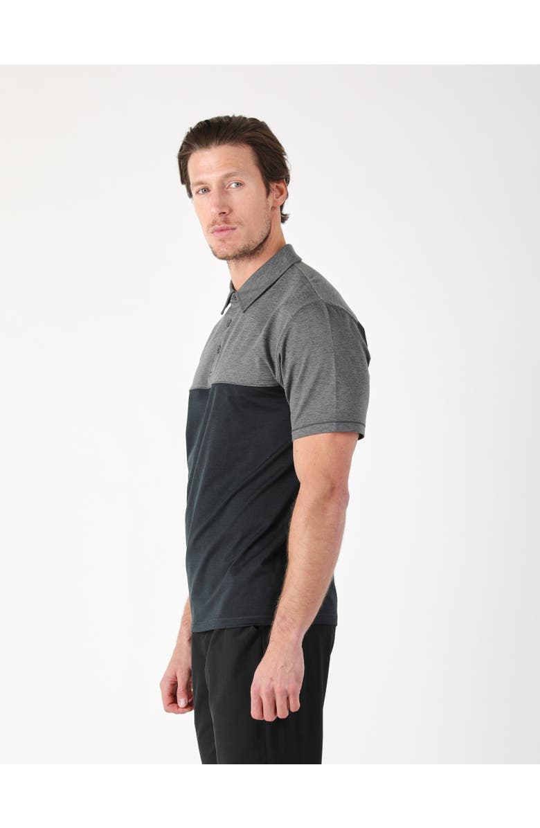 GLYDER Halfway Polo, Alternate, color, Black/Carbon