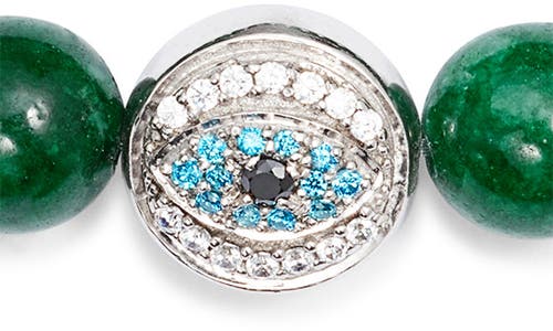 Anzie Bohème Starburst Stone Bead Bracelet In Green