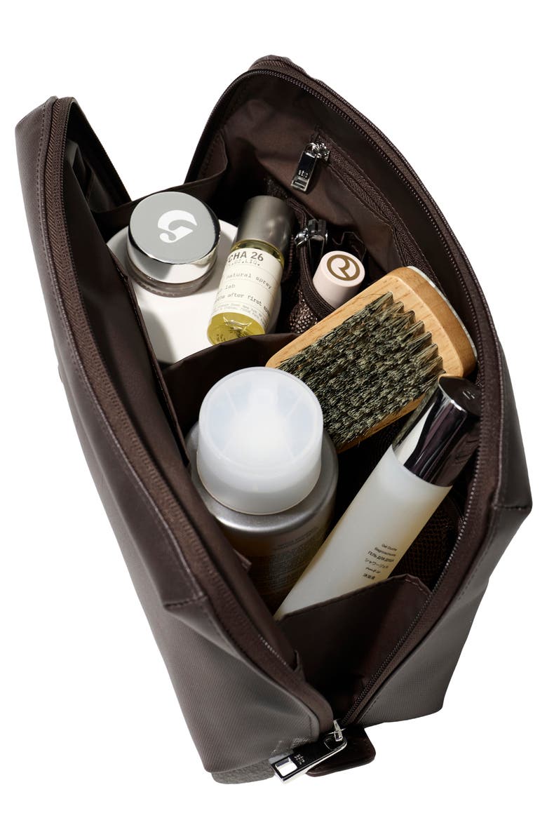 Béis The Medium Cosmetic Pouch, Alternate, color, Espresso