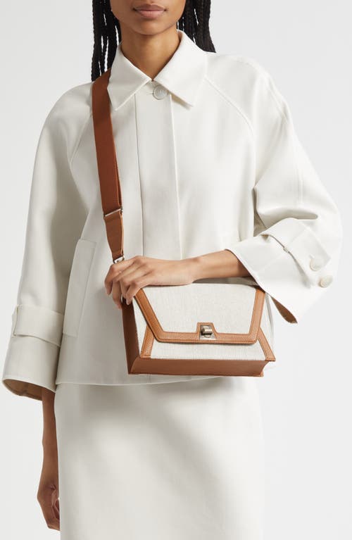 Akris Anouk Canvas & Calfskin Shoulder Bag
