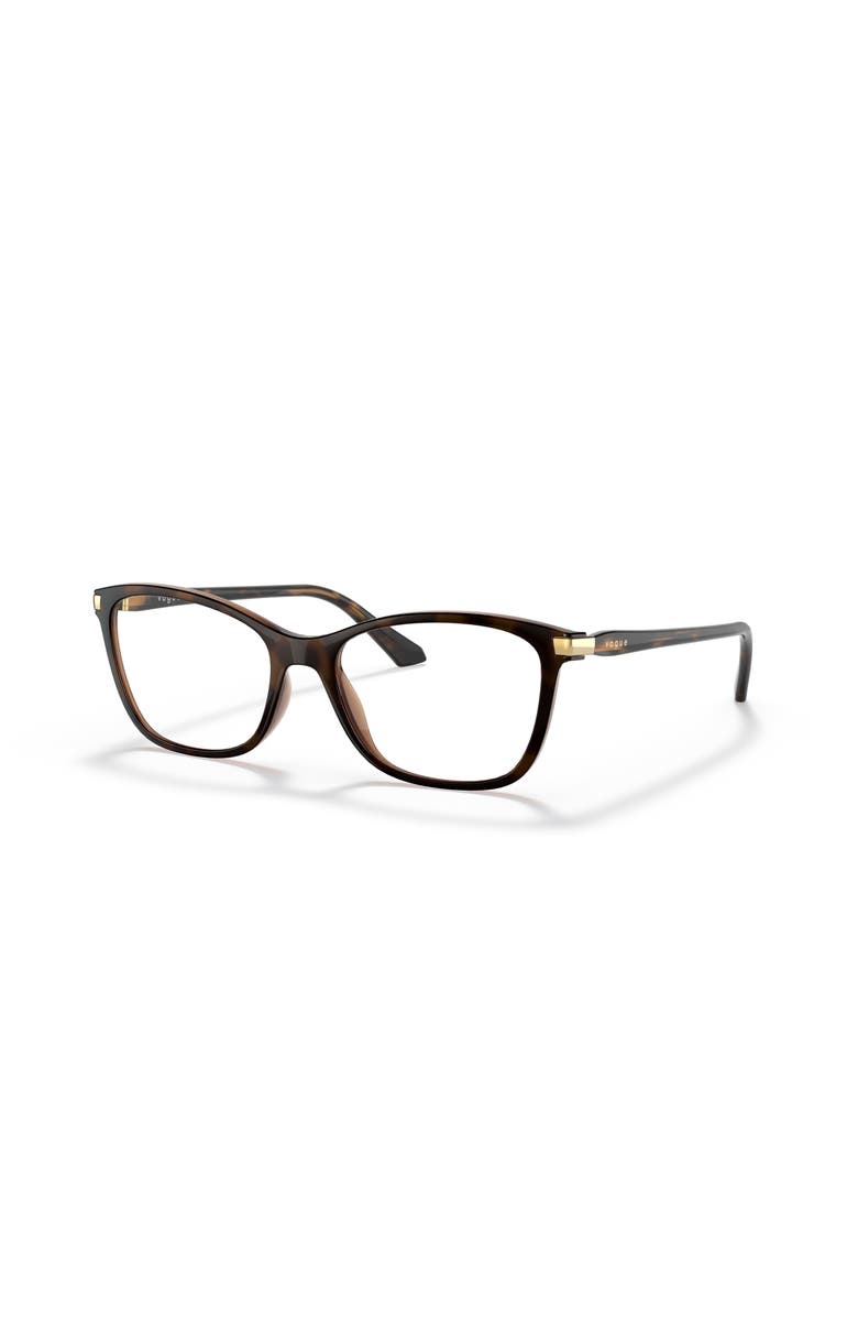 Vogue Eyewear 53mm Rectangle optical glasses, Main, color, Brown