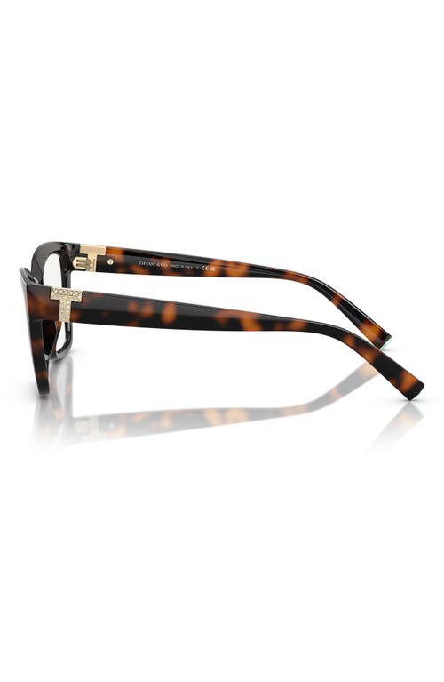 Tiffany & Co . 54mm Square Optical Glasses In Havana