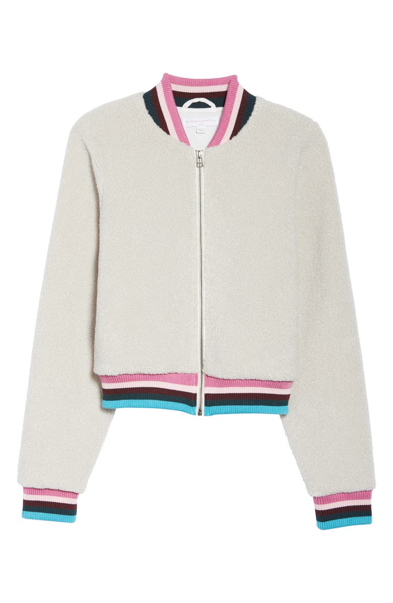 Spiritual Gangster Lightning Faux Fur Bomber Jacket, Alternate, color,