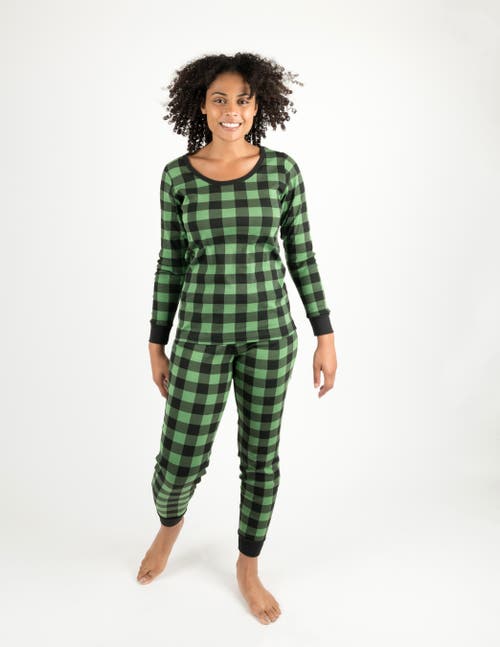 Leveret Cotton Plaid Matching Family Holiday Pajamas In Green