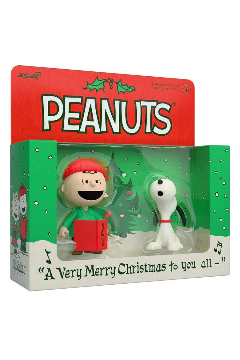 Charlie Brown & Snoopy Caroling (Peanuts) Super7 ReAction Figures, Main, color, Multi-Color