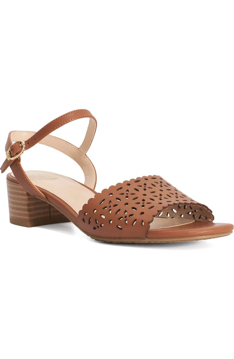 Dune London Josephina Leather Sandal, Main, color, Tan