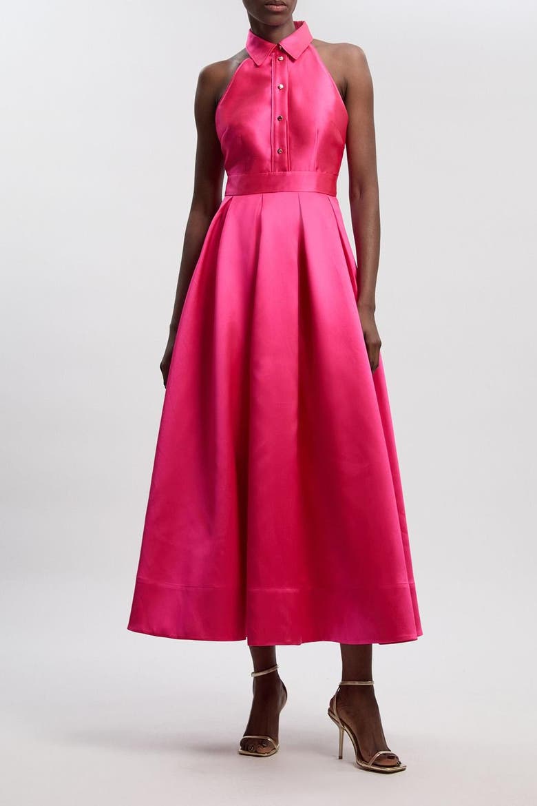 Collared Maxi Dress, Alternate, color, Fuchsia