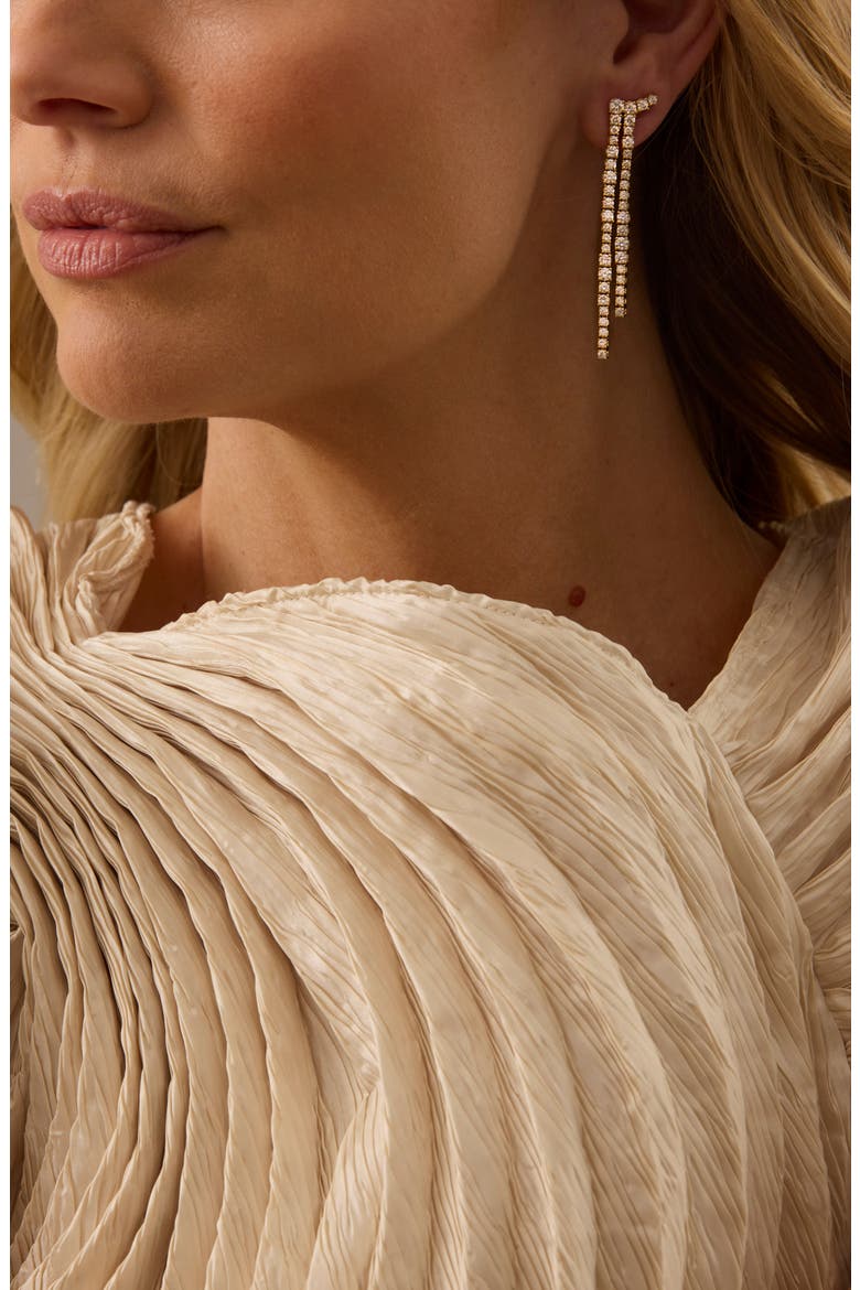 Flexion 18k Gold Diamond Linear Drop Earrings, Alternate, color, 18K YELLOW GOLD