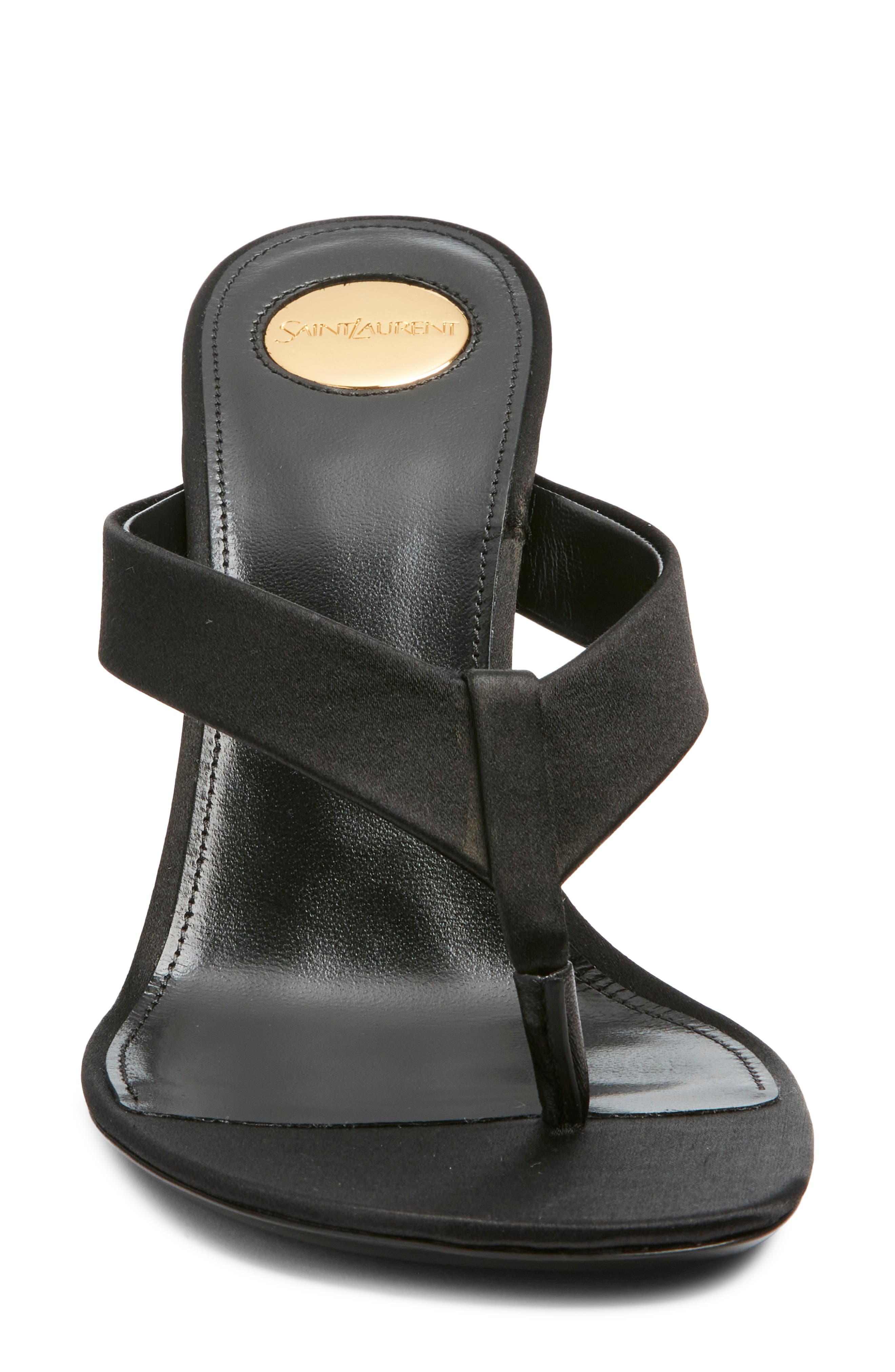 Saint Laurent Opyum Thong Sandal, Alternate, color, Black