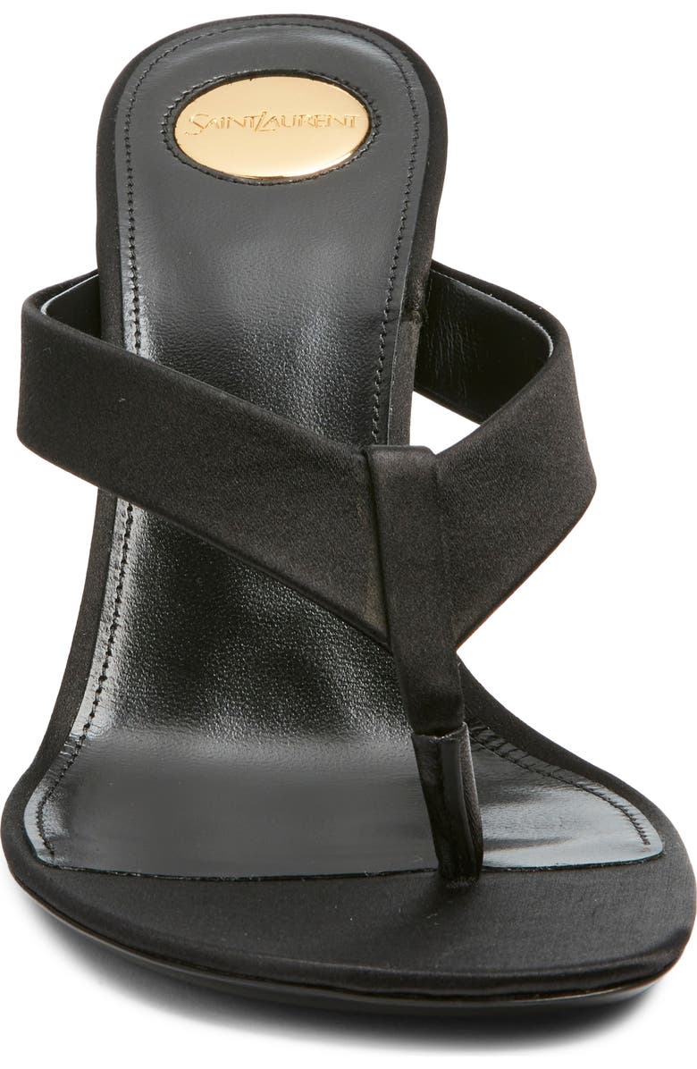 Saint Laurent Opyum Thong Sandal, Alternate, color, Black
