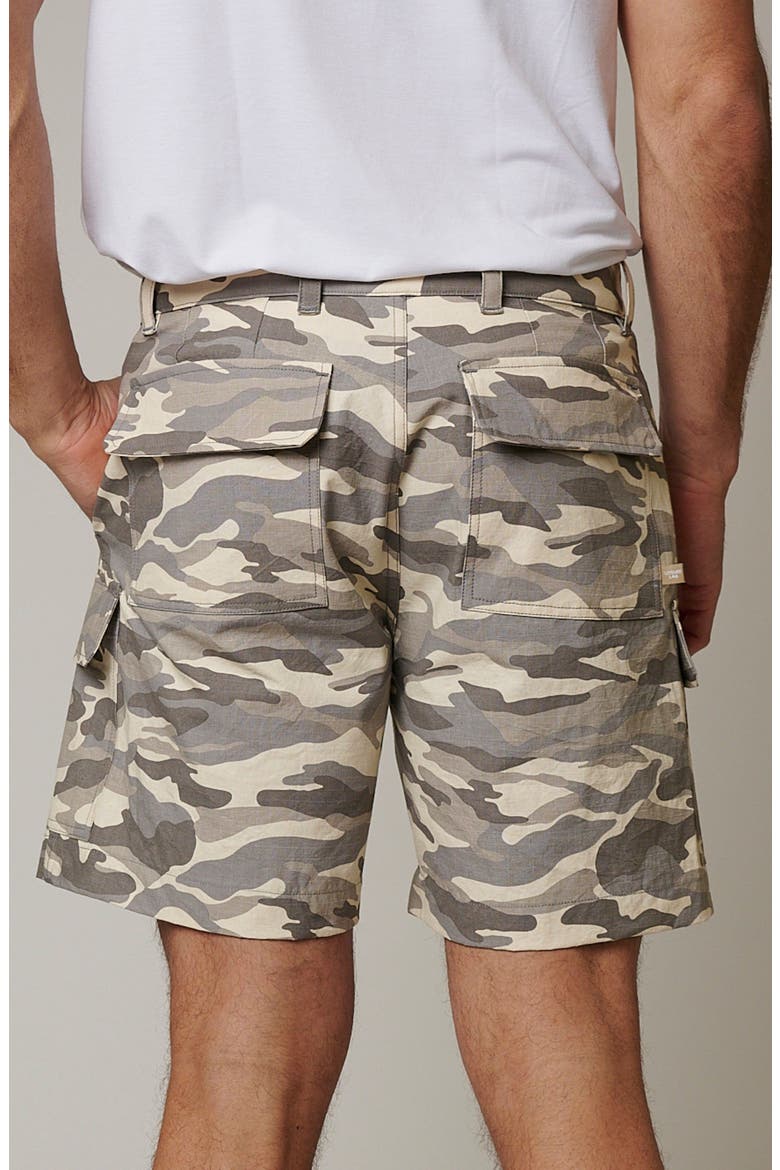 Ripstop Cargo Camo Shorts, Alternate, color, Arctic