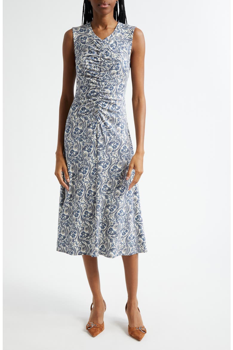 Gale Floral Paisley Dress, Main, color, DOVE MULTI