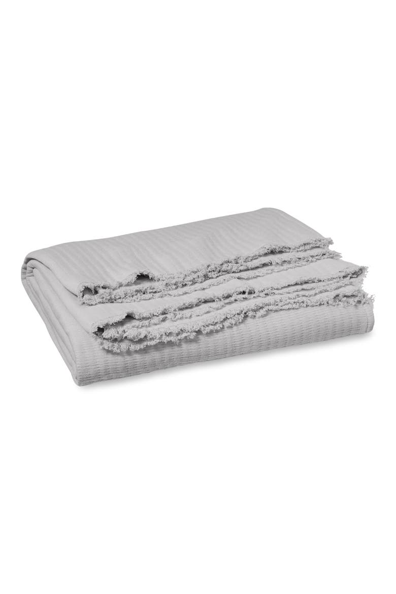 Crinkle Organic Cotton Throw Blanket, Alternate, color, GRAY