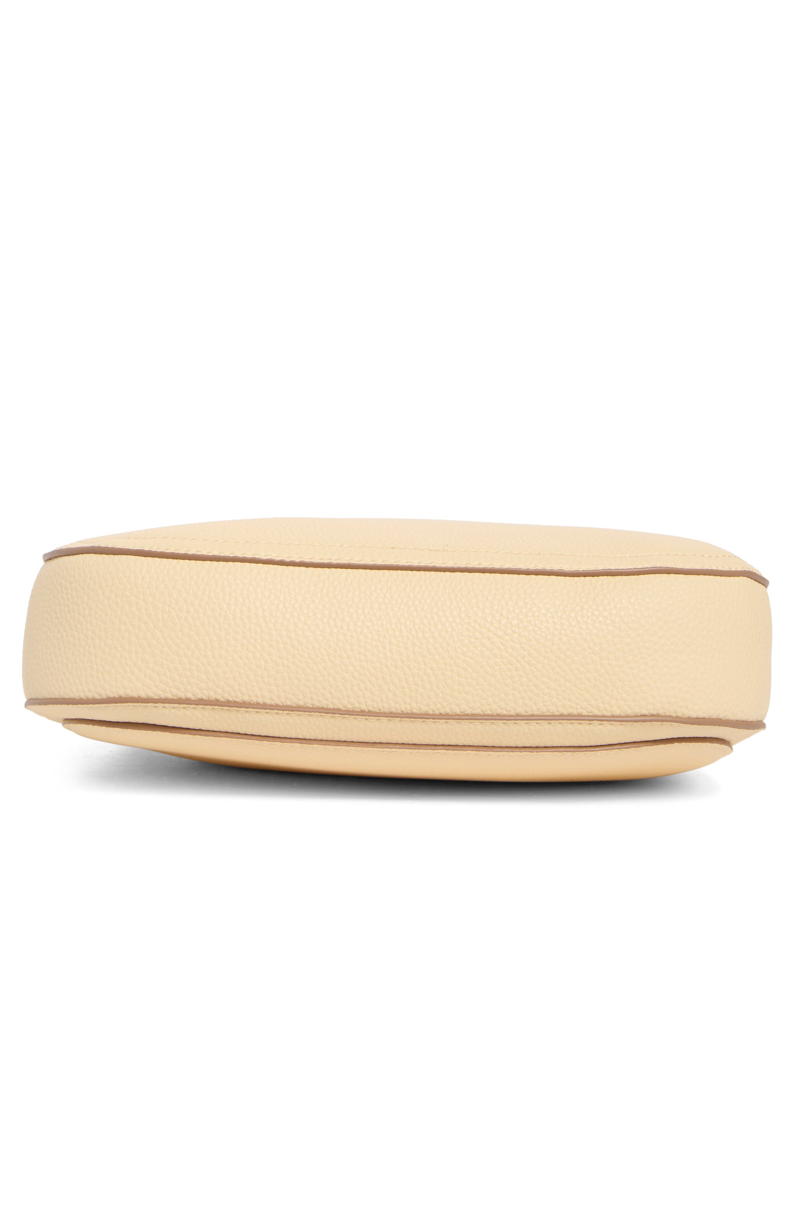 Nanette Lepore Crescent Faux Leather Shoulder Bag, Alternate, color, Panna Cotta