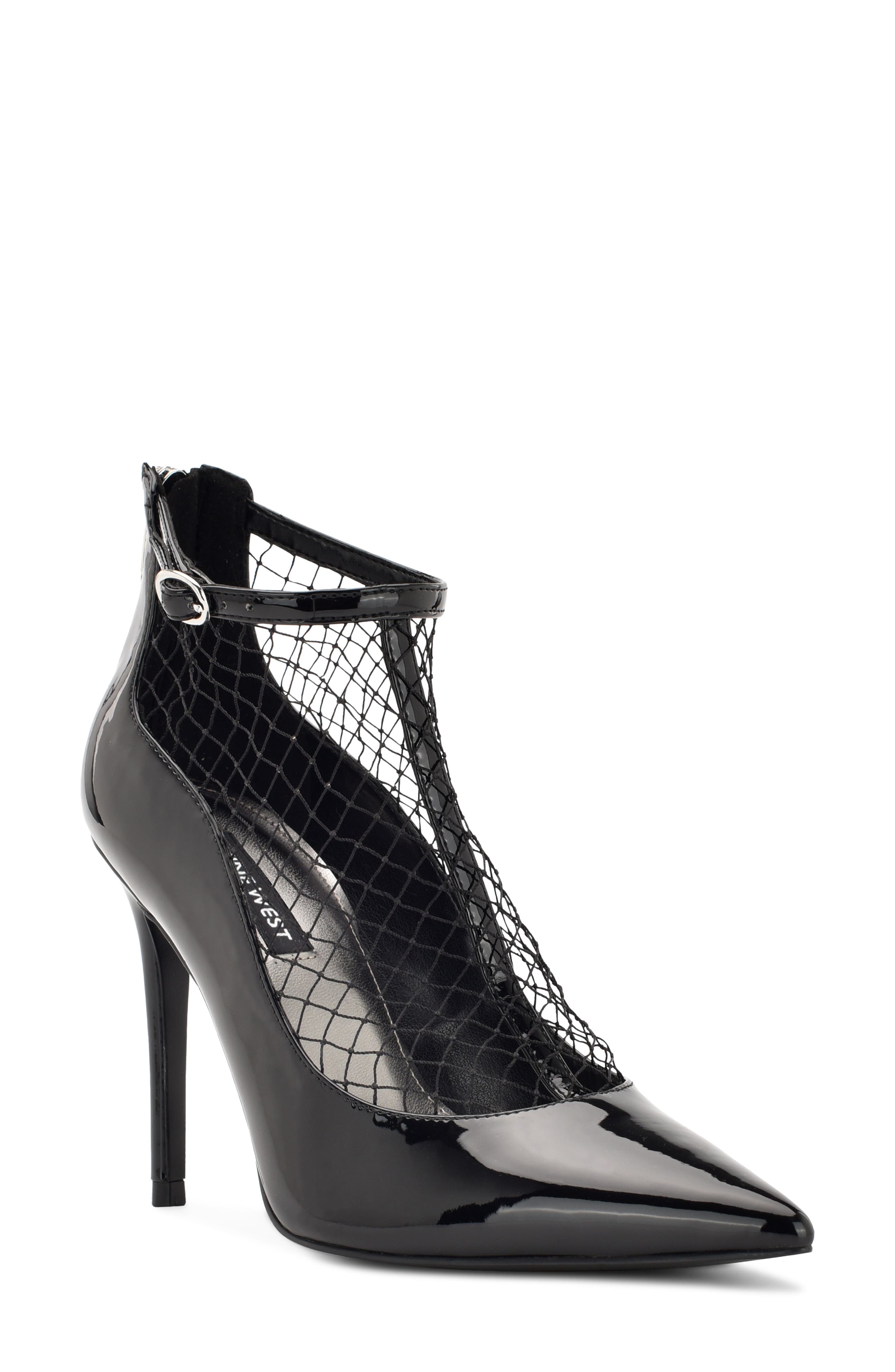 Nine West Fishnet Pointed Toe Pump, Main, color, 