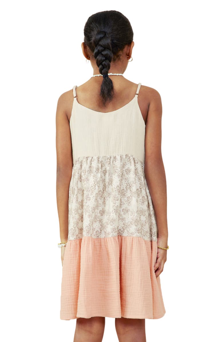 Hayden Girls Kids' Floral Colorblock Dress, Alternate, color, Cream