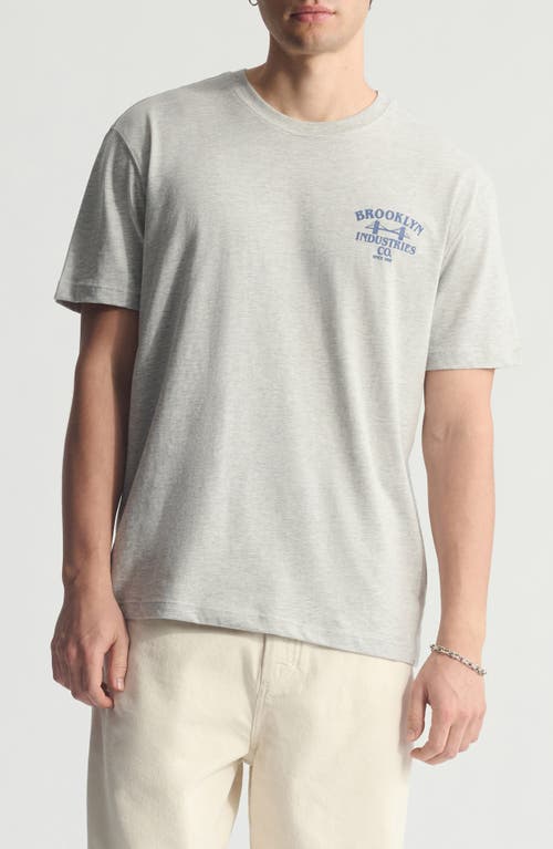 Brooklyn Industries Relaxed Vintage Graphic T-shirt In Gray