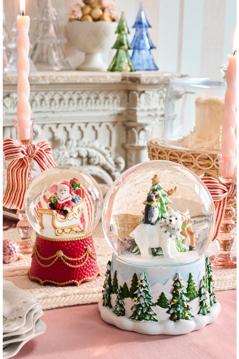 Berry & Thread North Pole Animals Christmas Snow Globe, Alternate, color, MULTI