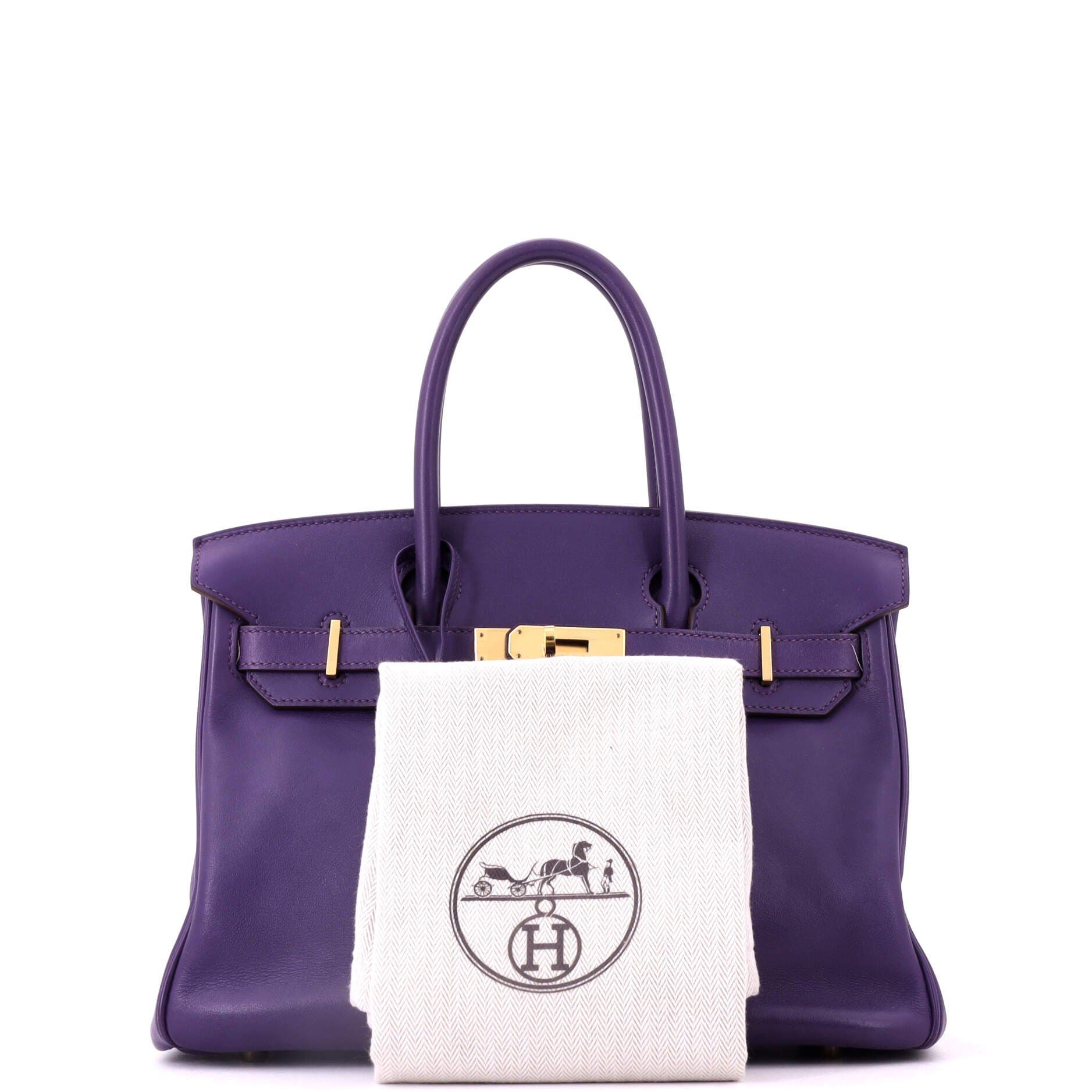 Pre-Owned Hermes Birkin Handbag Purple Swift with Gold Hardware 30, Alternate, color, Ultraviolet