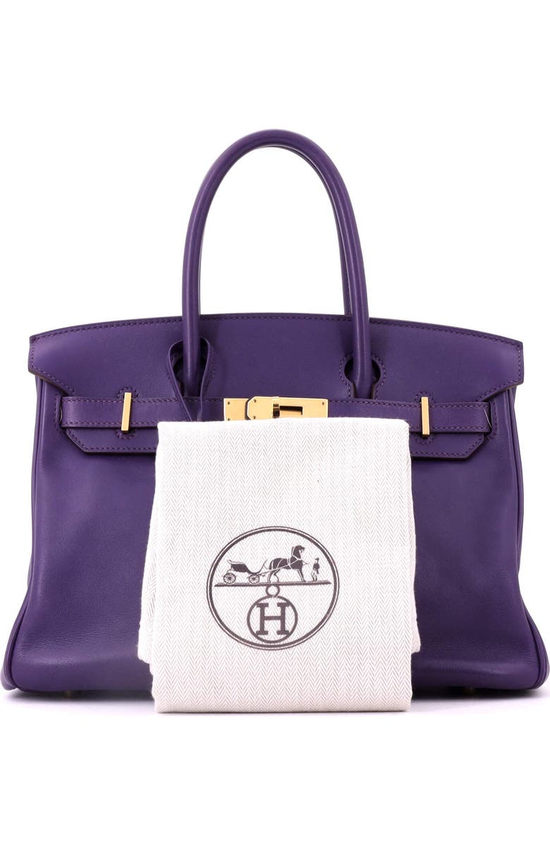 Pre-Owned Hermes Birkin Handbag Purple Swift with Gold Hardware 30, Alternate, color, Ultraviolet