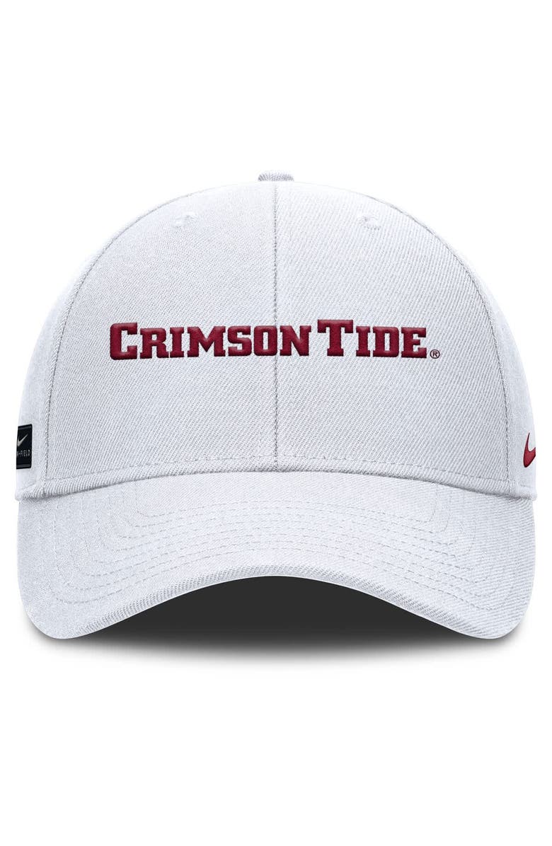 Nike Men's Nike White Alabama Crimson Tide 2025 On-Field Rise Performance Adjustable Hat, Alternate, color, White