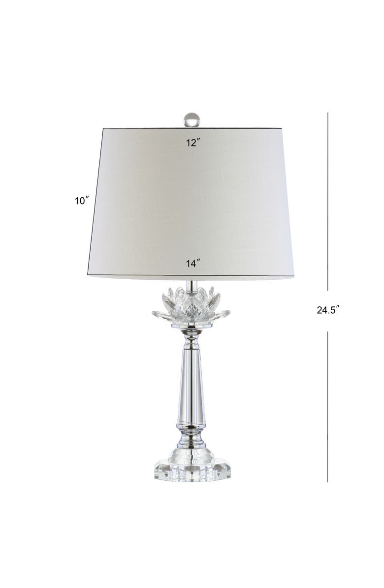 JONATHAN Y Day 24.5" Crystal LED Table Lamp, Clear, Alternate, color, Clear